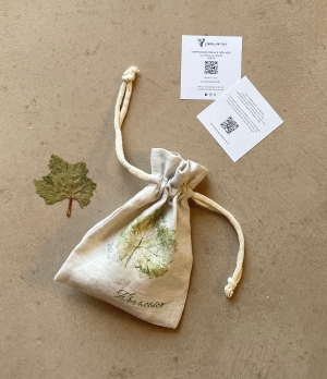 Sacchetto botanico sartoriale in lino-cotone