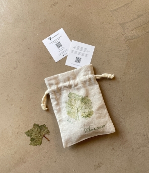 Sacchetto botanico sartoriale in lino-cotone